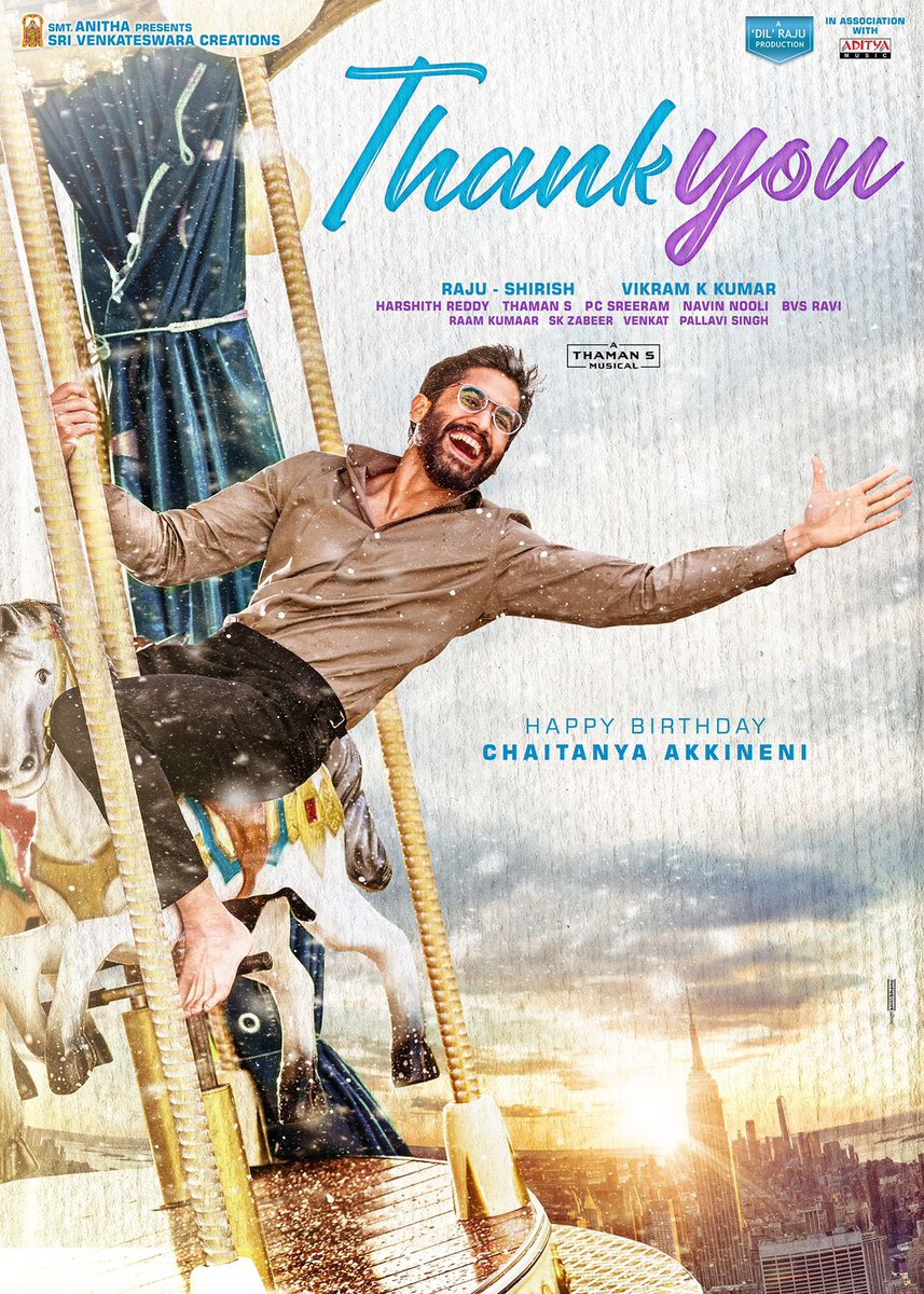 TrackTwood's tweet photo. First look of @chay_akkineni from #ThankYouMovie
#HBDYuvasamratNagaChaitanya #ThankYouFirstLook @SVC_official https://t.co/YXumJAC0Vo