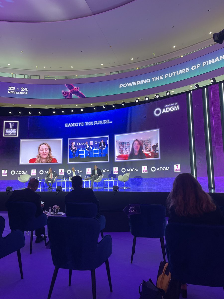 Enjoying some unique perspectives on emerging fintech adoption and the need for regulation, standardization, and increased focus on ESG. Great comments from <a href="/kevinolearytv/">Kevin O'Leary aka Mr. Wonderful</a> <a href="/stripe/">Stripe</a> <a href="/Akon/">AKON</a> and <a href="/VirginiaFurness/">Virginia Furness</a> so far. Thanks to Abu Dhabi Global Market (ADGM) for organizing. #fintech