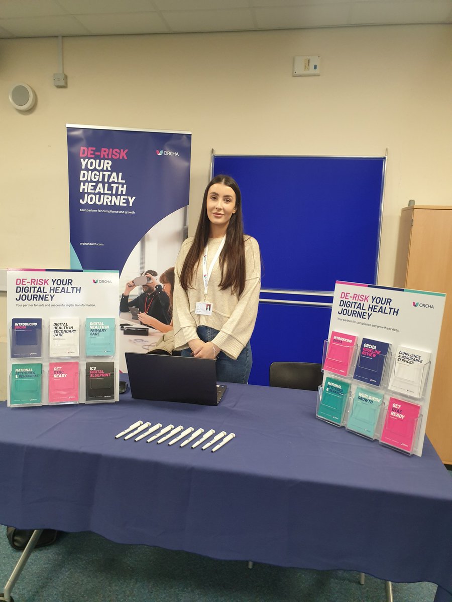 Today we're at the <a href="/STFC_Matters/">Science and Technology Facilities Council</a> Digital Tech Cluster launch! 

Katie and <a href="/LizAshallPayne/">Liz Ashall-Payne</a> are looking forward to this morning's sessions - visit the ORCHA stand to say hi 👋 

<a href="/SciTecDaresbury/">Sci-Tech Daresbury</a> #DigitalDaresbury