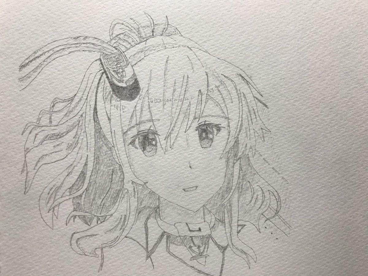 #このタグを見た人は推しの初描きと現在の絵を載せよう
艦娘編(サラトガさん)です。

①2020年3月16日
②2021年9月26日

昔の絵を載せるのは少々恥ずかしいですね… 