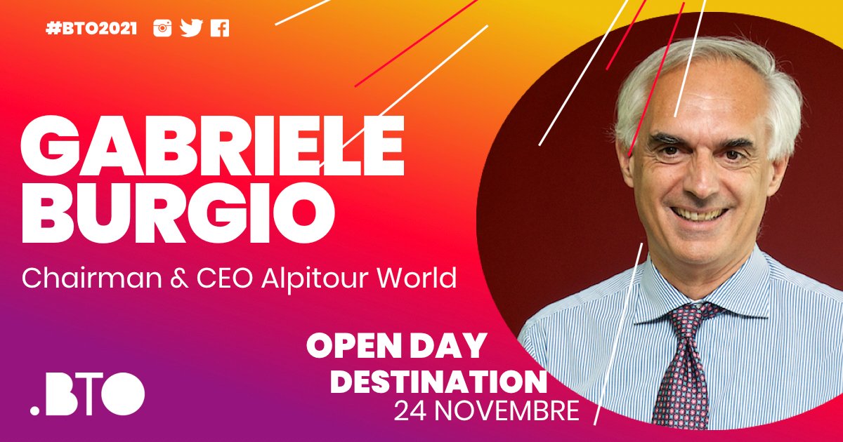 Domani pomeriggio interverrò al <a href="/BTO_travel/">BTO Official</a> a Firenze per parlare delle nuove sfide del #turismo: #innovazione tecnologica, #cambiamenticlimatici e nuovi flussi, tra ostacoli e opportunità. 
#BTO2021 #BeTravelOnlife