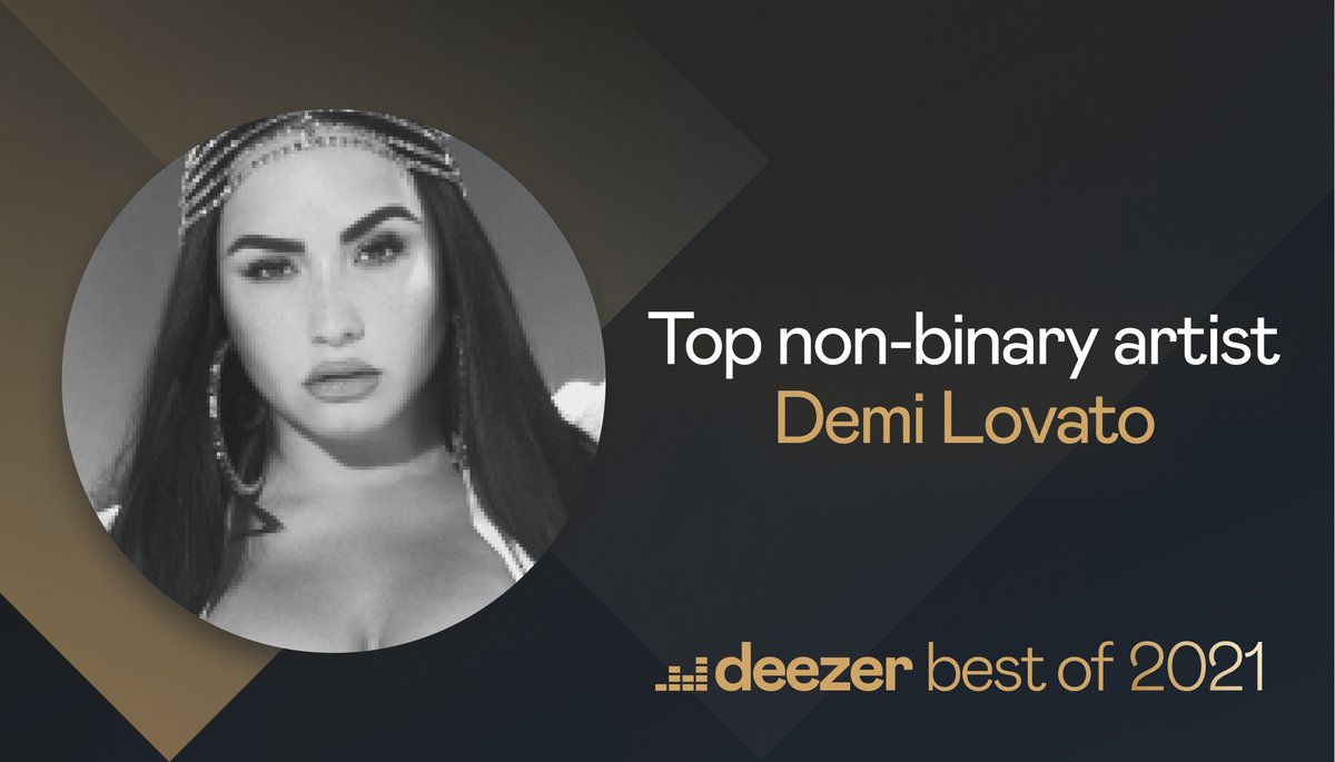 Our official top non-binary artist for 2021 is… @ddlovato 🔥 #DeezerTops2021