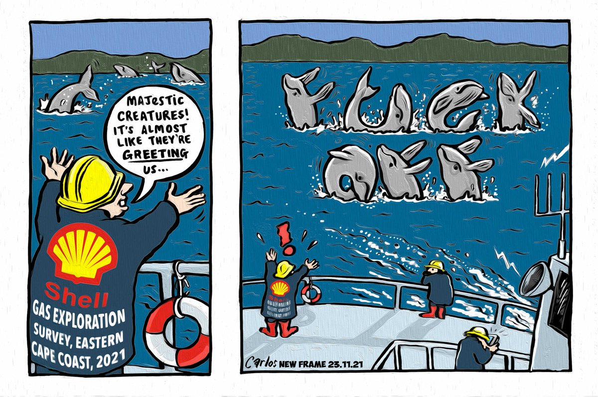 CarlosCartoons's tweet image. Today's @NewFrame_News cartoon #Shell #WildCoast