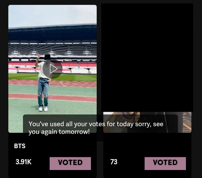 01Btsxarmy's tweet photo. 📲HOW TO VOTE

1. Click: https://t.co/vbylR4RA8P
2. Scroll down to find BTS 
3. Click "VOTE" for BTS (tap 2x)
4. Voting confirmation 

NOTE: For an additional 1x vote, the "SHARE" button is located at the bottom of the page. https://t.co/KKENf9Veb8