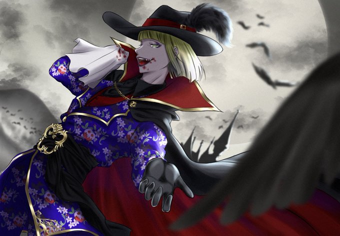 #twstファンアート 
#ツイステファンアート 

🎃🏹 月と笑う夜 