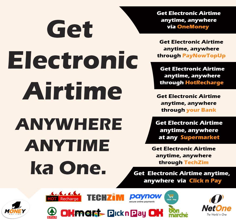 NetOneCellular's tweet photo. Get your NetOne Electronic airtime anywhere, anytime!

#ClicknPay #HotRecharge #PayNow
#TechZim #OneMoney #PicknPay #Spar #OK

#NetOneSilverJubilee #NetOne25thAnniversary https://t.co/Xw6H4Guigb
