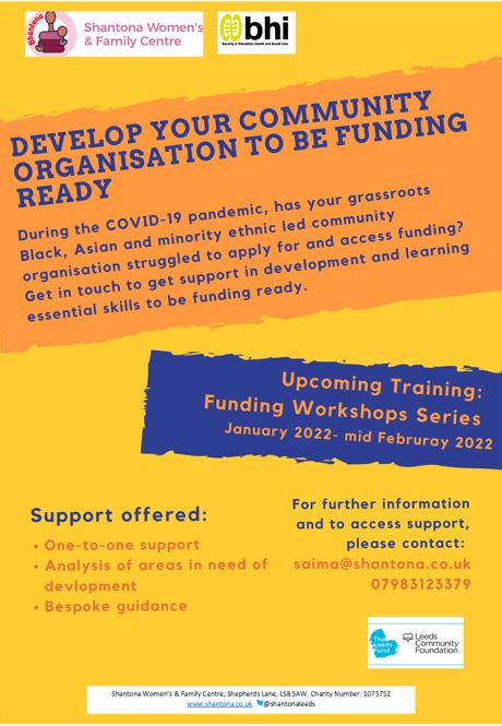 Are you a small charitable organisation that need support to become funding ready? Get in touch to learn all you need to know to develop and successfully apply for funding @leedsCommFound @bme_hub @leeds_voices @LeedsInclusive