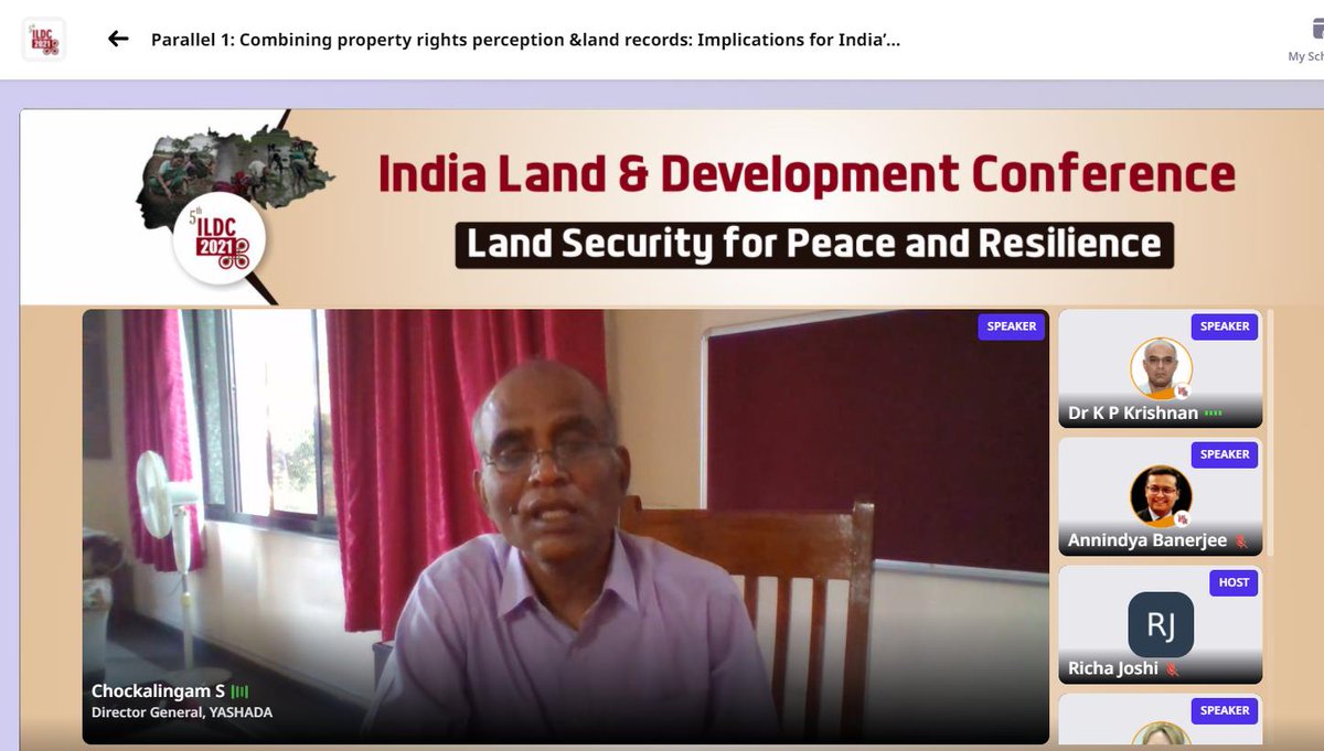 In rural areas, people do not register even after buying land since there is a chain of trust whereas in urban areas it is the paper that speaks. Despite this we have a poor land record- Mr. Chockalingam S ,Director General (YASHADA)
#landrecords #landsecurity #ILDC2021