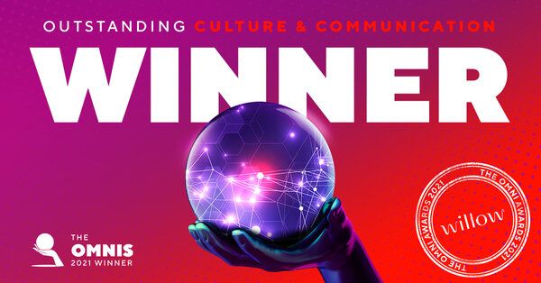 A huge congrats to Willow Innovations - winner of the #OmnisAwards Outstanding Culture &amp; Communication category 🎉 

We're proud to welcome Willow Innovations, Inc. to the Hofy platform - congrats on your prize! 

#Omnis2021 #Remotework #Remotefirst #GlobalTalent