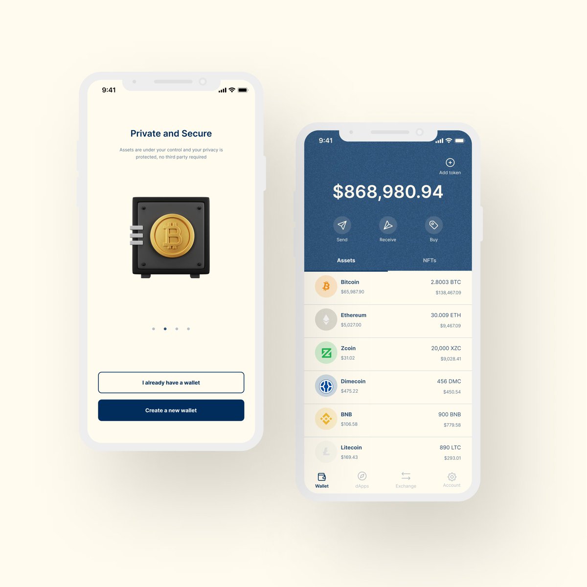Muwaffaaq's tweet photo. Hello guys 👋
I designed a cryptocurrency mobile wallet app where users can store , buy, send and receive crypto assets. You can check out the complete design here  https://t.co/wbO2IDW9bO https://t.co/1TqrO7D0zZ