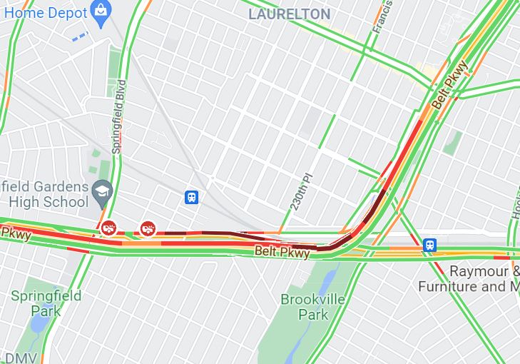 1010stewart's tweet photo. #Brooklyn...WB #NorthConduitAvenue at #SpringfieldAvenue accident one lane blocked! @NYC_DOT @WINSTRAFFICNYC @1010WINS @googlemaps https://t.co/YASH0kwVAM