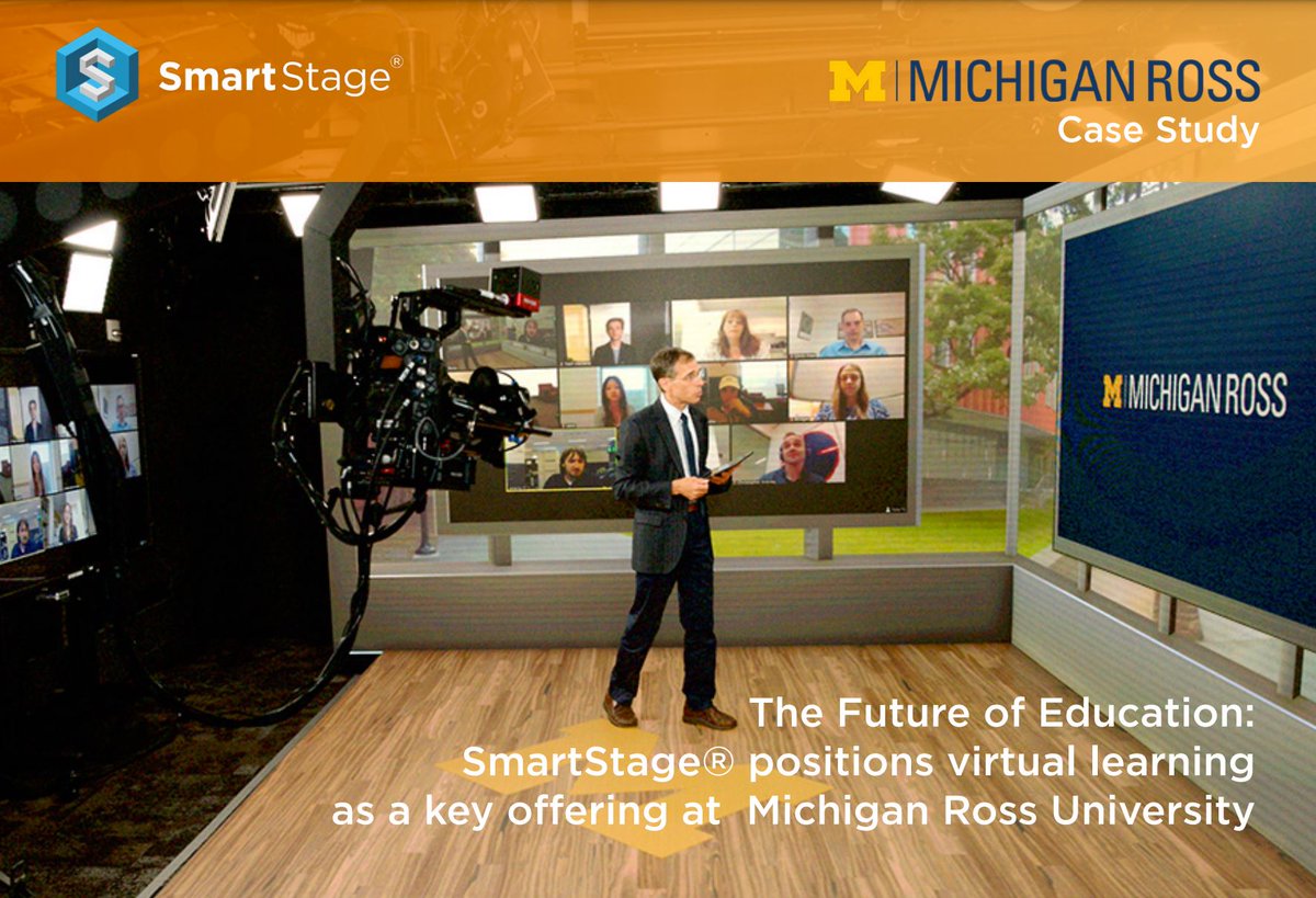 Later in 2019 our #XRevolution saw a breakthrough into the #highereducation space when The University of Michigan’s Stephen M. Ross School of Business became the first academic institution to utilise #SmartStage to revolutionise remote learning Case study: ow.ly/VauZ50GT8h6