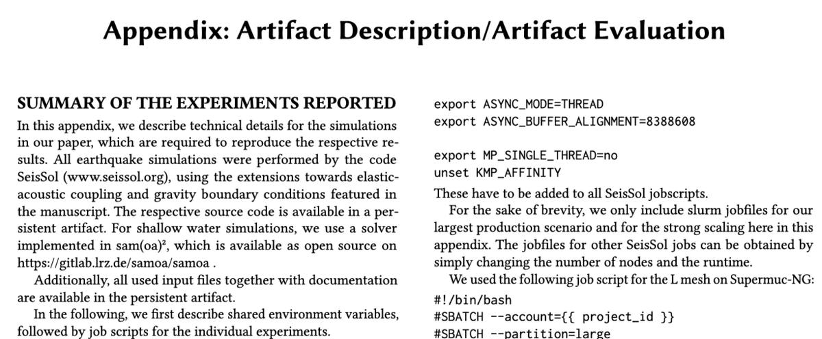 InSeismoland's tweet photo. @krenzland @Cheese_CoE @LRZ_DE @KAUST_HPC The fully-coupled model is implemented within the #OpenSource software #SeisSol.
Last but not least: we are very proud that this study has been awarded all three available @Supercomputing artefact badges vouching for independent accessibility and reproducibility of our results. https://t.co/HgJ6AFLTOg