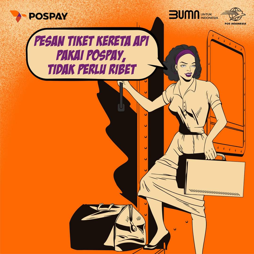 Pemesanan tiket kereta api tidak perlu repot, tinggal pesan di aplikasi pospay, mudah dan cepat.
