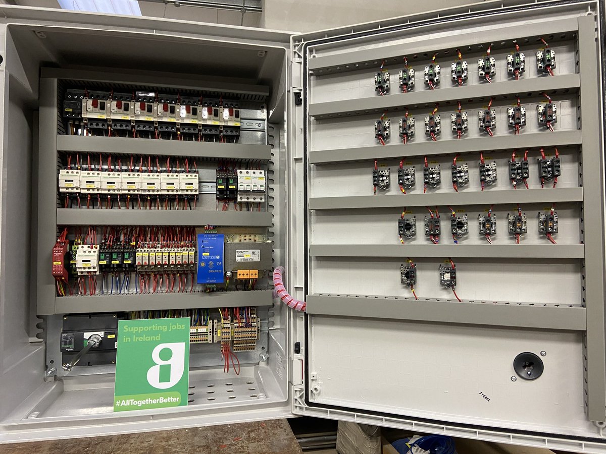 Another of our customised control panels ready to be shipped to our client. This panel was designed and manufactured by our team in Naas, Co Kildare. This panel will be used to control water pumps on our clients site. #alltogetherbetter #tridentcontrols #guaranteedirish #naas
