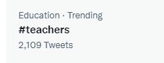 nellz70's tweet photo. We are #3 trending, y'all!
#teachers #teachertwitter #teacherfam https://t.co/QLIVUBZD3j