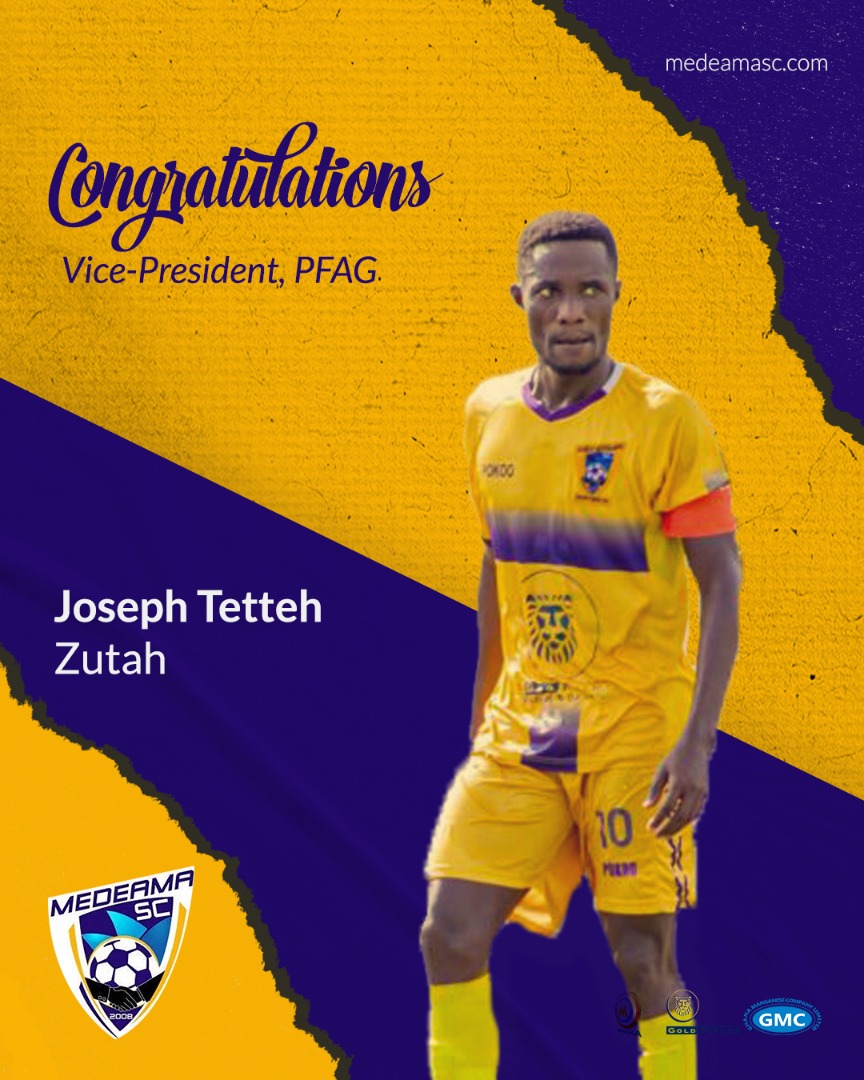 MedeamaSC's tweet photo. Big congratulations to our outstanding captain @jotezhughes10 for being elected as the new Vice-President of @PFAGofficial
We take absolute delight in his steady growth both as a professional and an administrator via https://t.co/R4LQ5mAwiK
#MEDSC @MauveAndYellow https://t.co/ZOmTN8nOIj