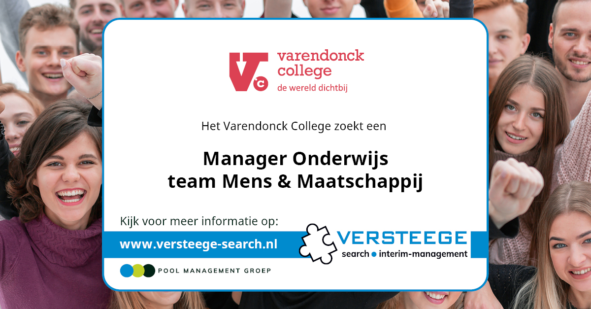 [#VACATURE] Voor het Varendonck College in Asten zoeken wij een enthousiaste en inspirerende manager Onderwijs team Mens &amp; Maatschappij en verantwoordelijk voor 3 vwo/havo en 4 vwo.

Meer info en solliciteren: ow.ly/STwJ50GTOoI

#vacature #onderwijs #werkeninhetonderwijs