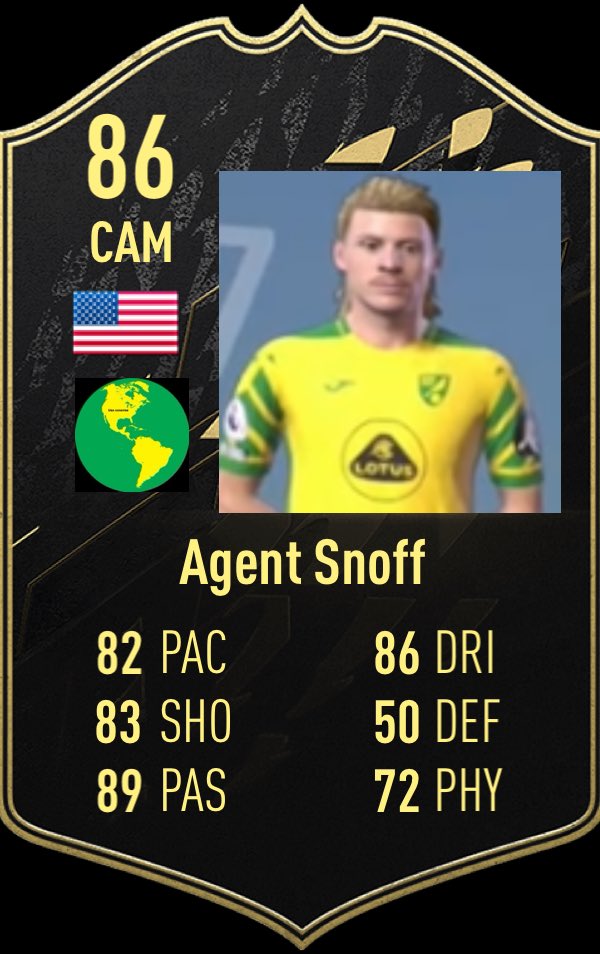 USA_Canaries's tweet photo. Player of the night goes to, @snoff37!  
In 7 games Agent Snoff had 2 ⚽️- 11 🅰️ and 19 big chances created! #COYC https://t.co/S8hlzTwxb2