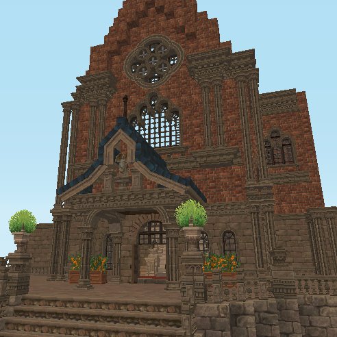 ファサードを作っております 薔薇窓タノチイ Miniaturia 紀伊国亭 むじな ムジラー のイラスト