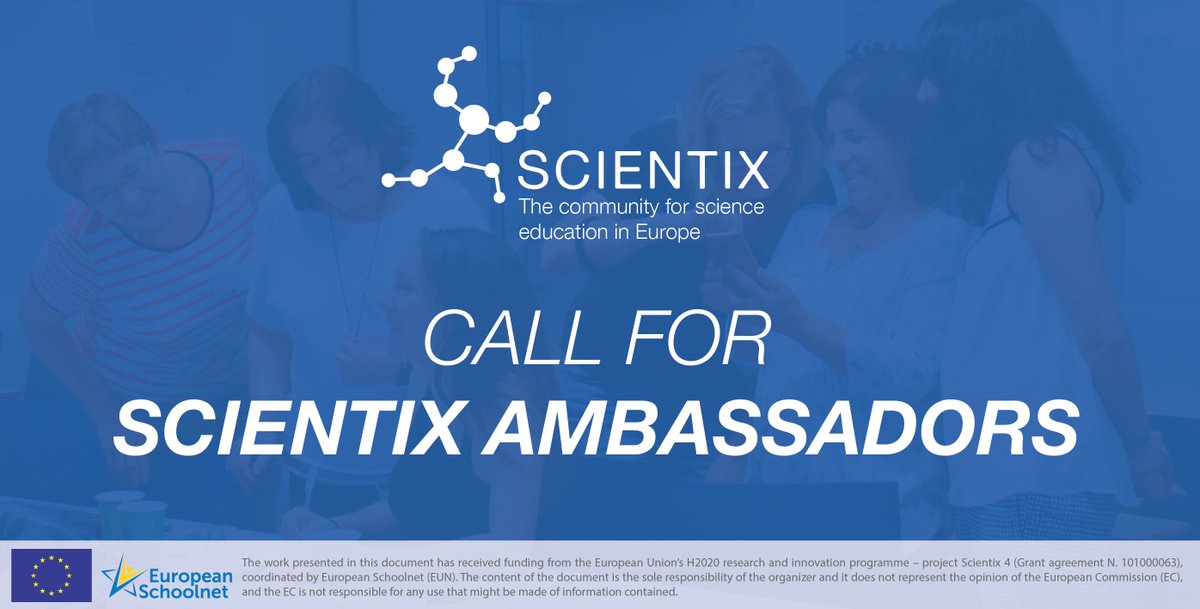 🚨 Last opportunity to become a #Scientix Ambassador 🚨

If you are a dynamic, motivated &amp; creative #teacher, join our #Scientix Teachers’ Panel. You will play an active role in supporting innovation in #STEM education in your country!

Apply here 👇 bit.ly/30JjylT