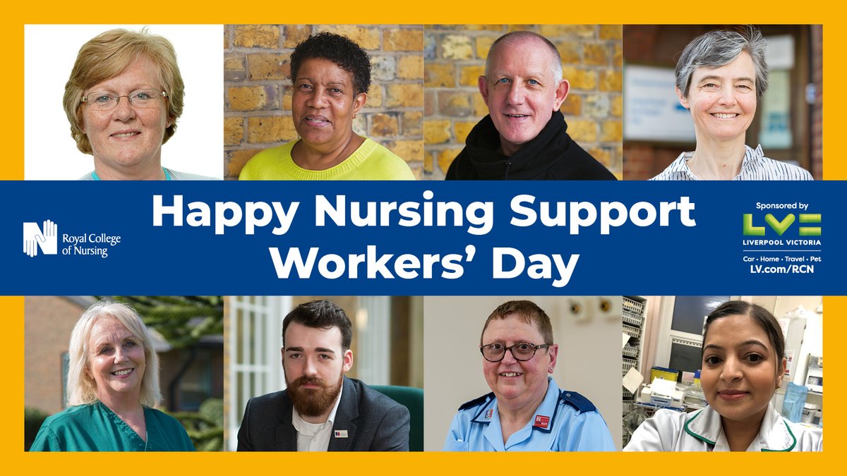 theRCN's tweet photo. Happy #NursingSupportWorkersDay! Today we're putting a spotlight on the essential contribution nursing support workers make to the health of our nation. Join us in saying thank you to nursing support workers across the UK for everything they do 💛 https://t.co/pNCOyKrxyc https://t.co/MGo7tP14RA