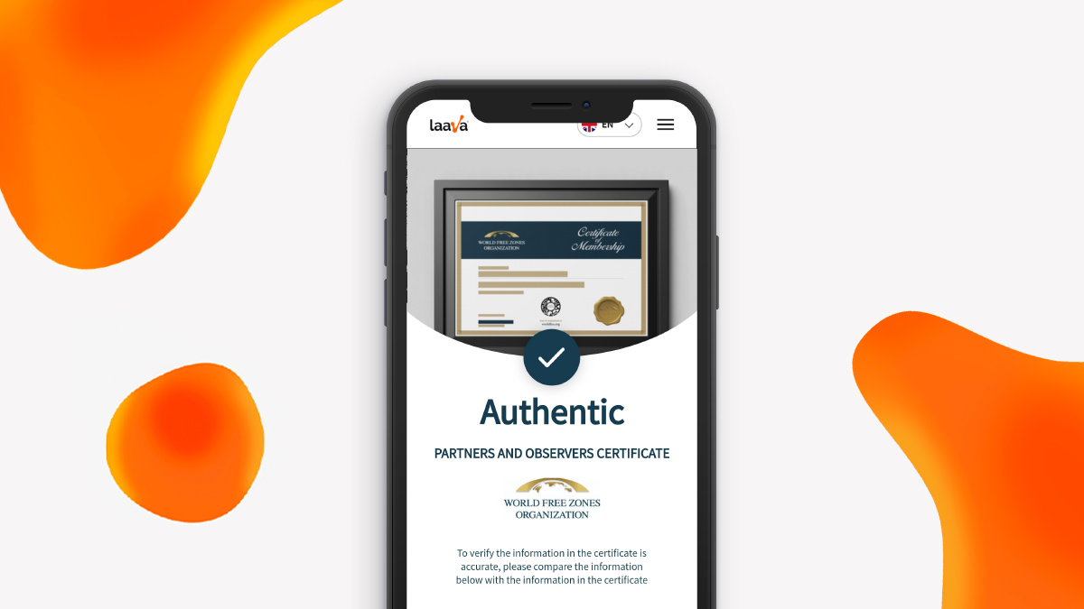 laava_id's tweet photo. Laava now provides the proof point for @World_FZO digital membership certificates, with the highest standards of document verification and security.
#LaavaSmartFingerprints are The Global Mark of Trust™.
#documentintegrity #worldfzo https://t.co/bHQmoFfo9S