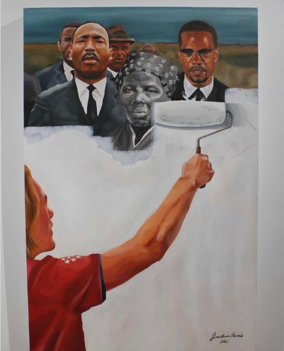 Painting Titled “Critical Race Theory” by artist Jonathan Harris. 

in the absence of #CriticalRaceTheory 

#BlackLivesMatter #blackhistoryculturecollection