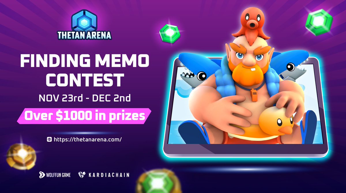 thetan_world's tweet photo. FINDING MEMO CONTEST
⏰ NOV 23rd - DEC 2ND
1️⃣Design 2D meme (JPG/PNG)
2️⃣Submit on Gleam: https://t.co/sly4dO6qwy
3️⃣ Top Prizes: 1 Legendary - 1 Epic - 1 Common Box.
Visit https://t.co/8IFyRmvG16 for more details of the contest!
Let's go, Thetanians!
#ThetanArena #GameLaunch https://t.co/TXTNrIpvKs