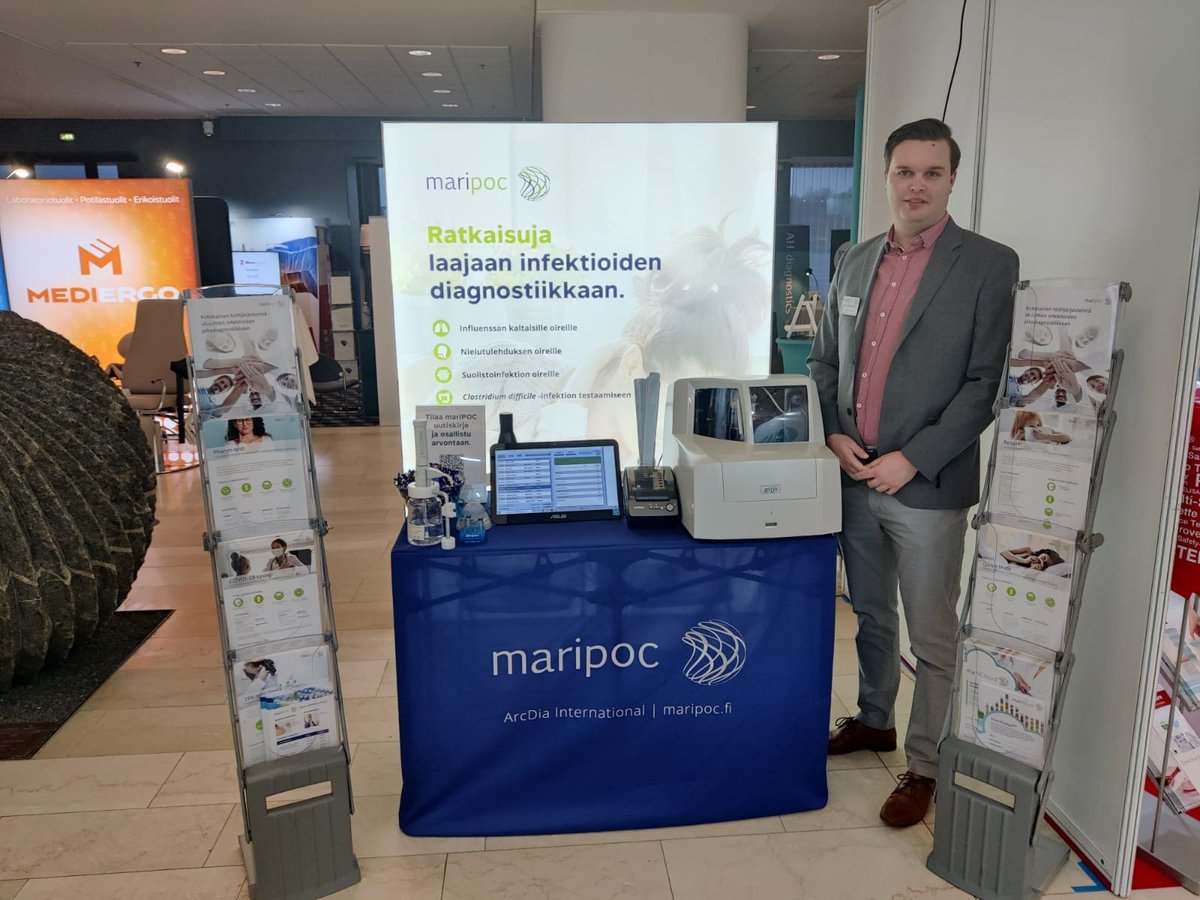 ArcDialtd's tweet image. #mariPOC-tiimi tavattavissa 23.11.-24.11.2021 #LabLt- tapahtumassa Helsingissä. Tervetuloa osastolle ja luennoille!
Tuotekehitysjohtajamme @ArcDiaLtd @KoskinenJO pitää tiistaina 23.11. klo 14.30 luennon ”Mikä olisi oikea kultainen standardi virusdiagnostiikassa - case COVID-19?”