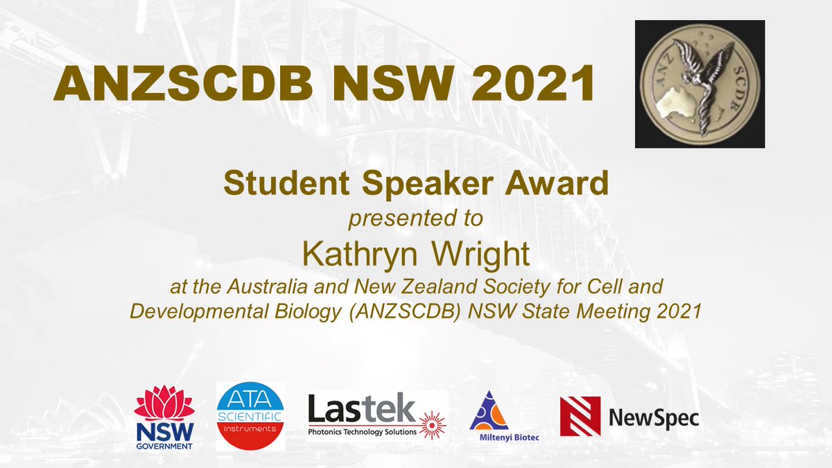 oehlerslab's tweet photo. Super proud way to leave the NSW chapter of @ANZSCDB with my @CentenaryInst students both taking out speaker prizes! Congrats @_kewright and the twitter-less S-money cosupervised by @cholan_pradeep https://t.co/zxpFIgFE8p