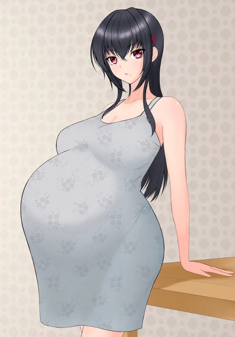 やっぱり大きいお腹にマタニティ着てる絵の方が好きですはい。 