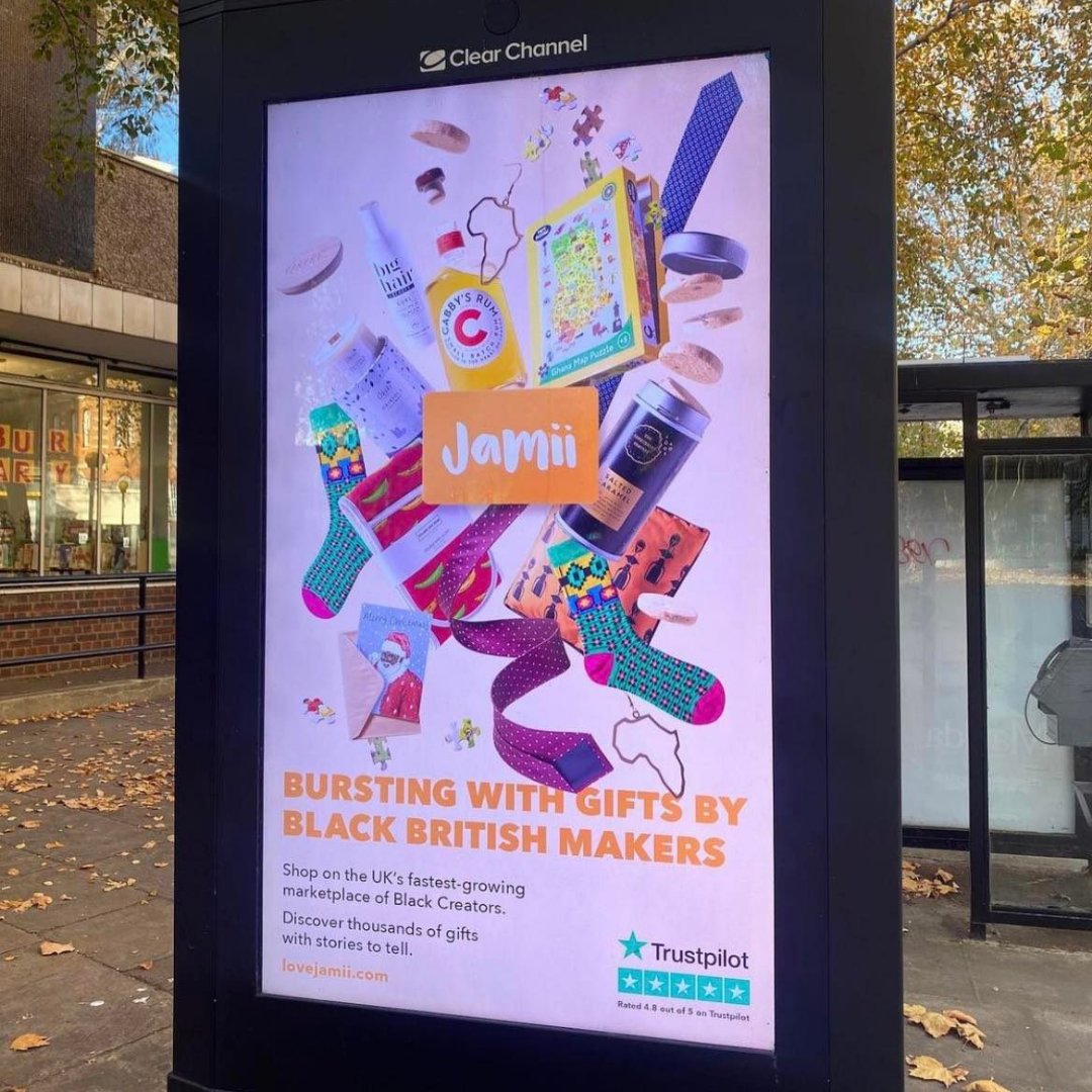 Can you spot our Okikiola candle on <a href="/ukjamii/">Jamii</a> first billboard?! Go check it out in Stonebridge - if you see it take a photo and tag <a href="/ukjamii/">Jamii</a> for a chance to win a £50 gift card from them!... That you can spend on your Okiki faves, obvs 👌🏿