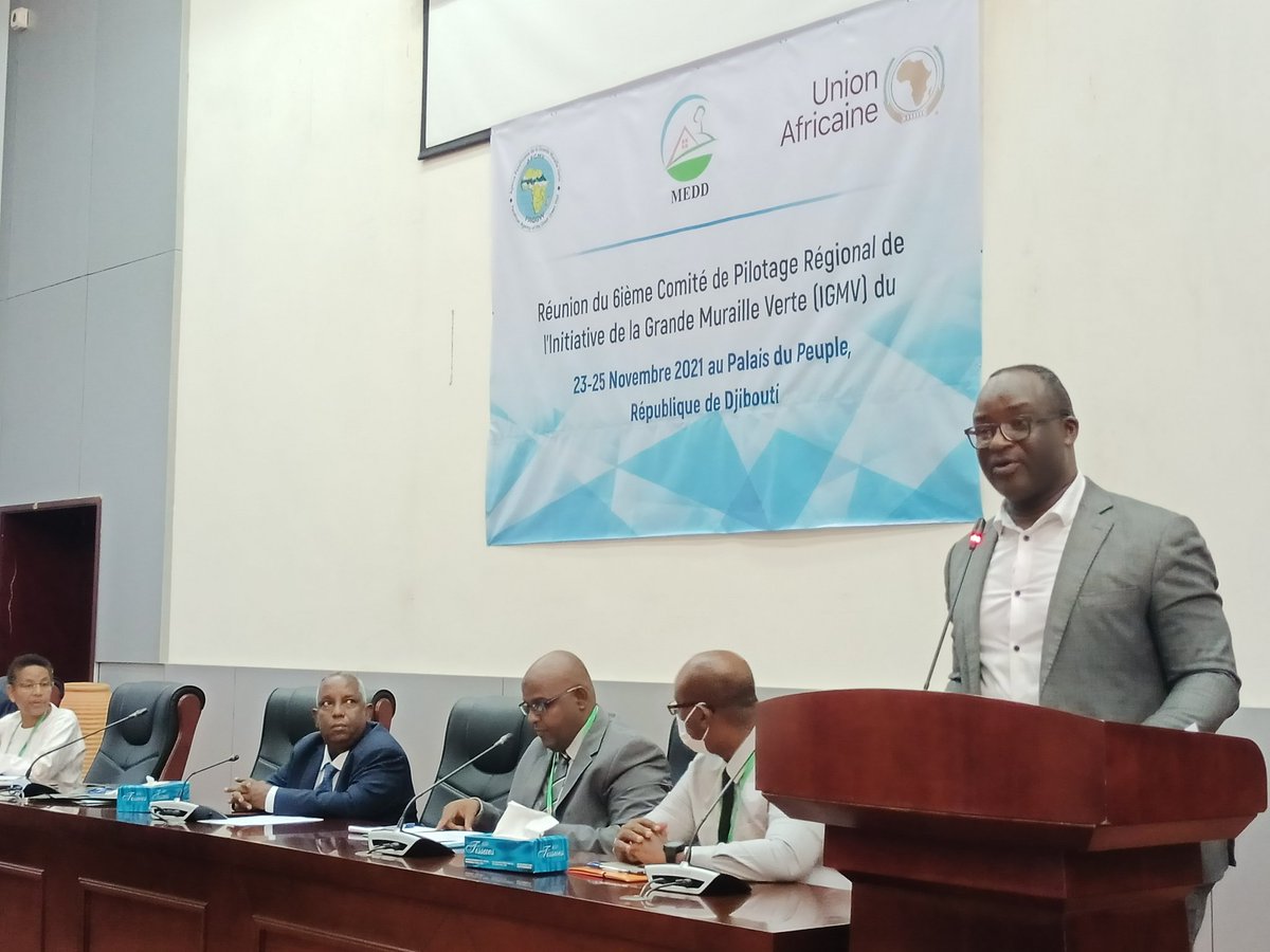 auggwi's tweet photo. #GreatGreenWall coordinator Dr. @tangem2009 resounds the essence and urgency of building synergies and common actions in implementing @auggwi vision, taking in account emerging challenges and opportunities all which can't be addressed in silos. https://t.co/aLKKkKWUCW