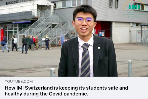 IMILuzern's tweet photo. Malaysian hospitality student Jeffery explains how regular testing, use of masks and access to EU-recognised vaccinations has helped students feel safe and secure on the IMI campus!

https://t.co/Fo2km1jbCb

#HospitalitySchool #IMIStudentExperience #StudentSafety #IMIFamily https://t.co/g2LYjZ8F3N