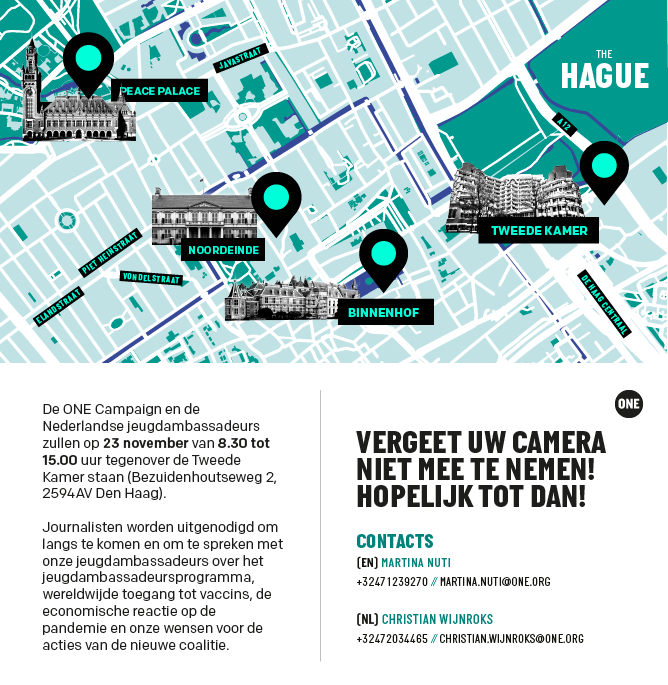 EvaaaMarij's tweet photo. #ONEActivisten zijn vandaag in Den Haag !
Hallo, u kunt ons vandaag de hele dag voor de Tweede Kamer vinden. 
We kijken er naar uit om u daar te ontmoeten zodat u meer kunt ontdekken over ONE en ons werk om een einde te maken aan extreme armoede ! https://t.co/XwnScQnKIe