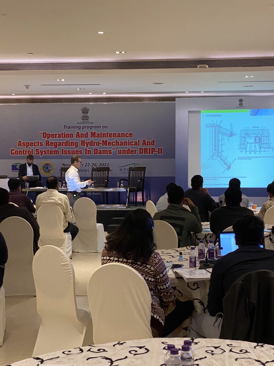 cpmu_drip's tweet photo. #Day2, One week Training Program under progress on “O&M Aspects Regarding Hydro Mechanical & Control System Issues in Dams”
Hydro Exploitation SA, Switzerland providing this training to about 40 officials of 4 States and CWC.
#DRIP4India🇮🇳 https://t.co/abFRu5ppVm