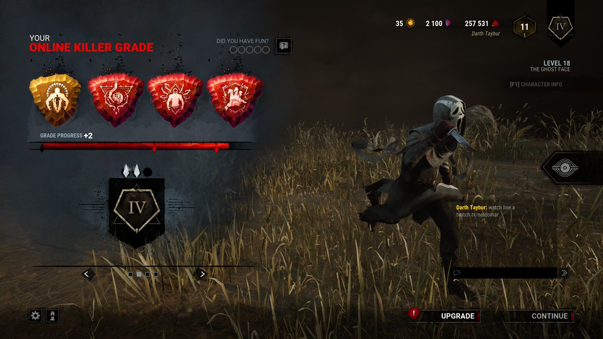 Nelcomar2's tweet photo. I think I did pretty good, don't you think? #DeadbyDaylight #twitch #streamer #gamer #horrorsaturday https://t.co/t9XlxYhsf2
