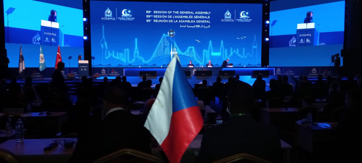 SarkaHavrankova's tweet photo. #INTERPOLGA 2021 - This is the most crucial election since the adoption of the #INTERPOL constitution in 1956. #INTERPOLpresident #INTERPOLnews #INTERPOLelections https://t.co/0U0z1KzZ8Y
