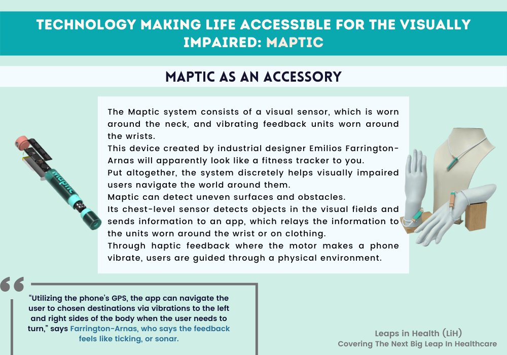 leapsinhealth's tweet photo. #technology Making Life #accessible For The Visually Impaired
#Maptic @farringtonarnas https://t.co/yg4b9N04QB