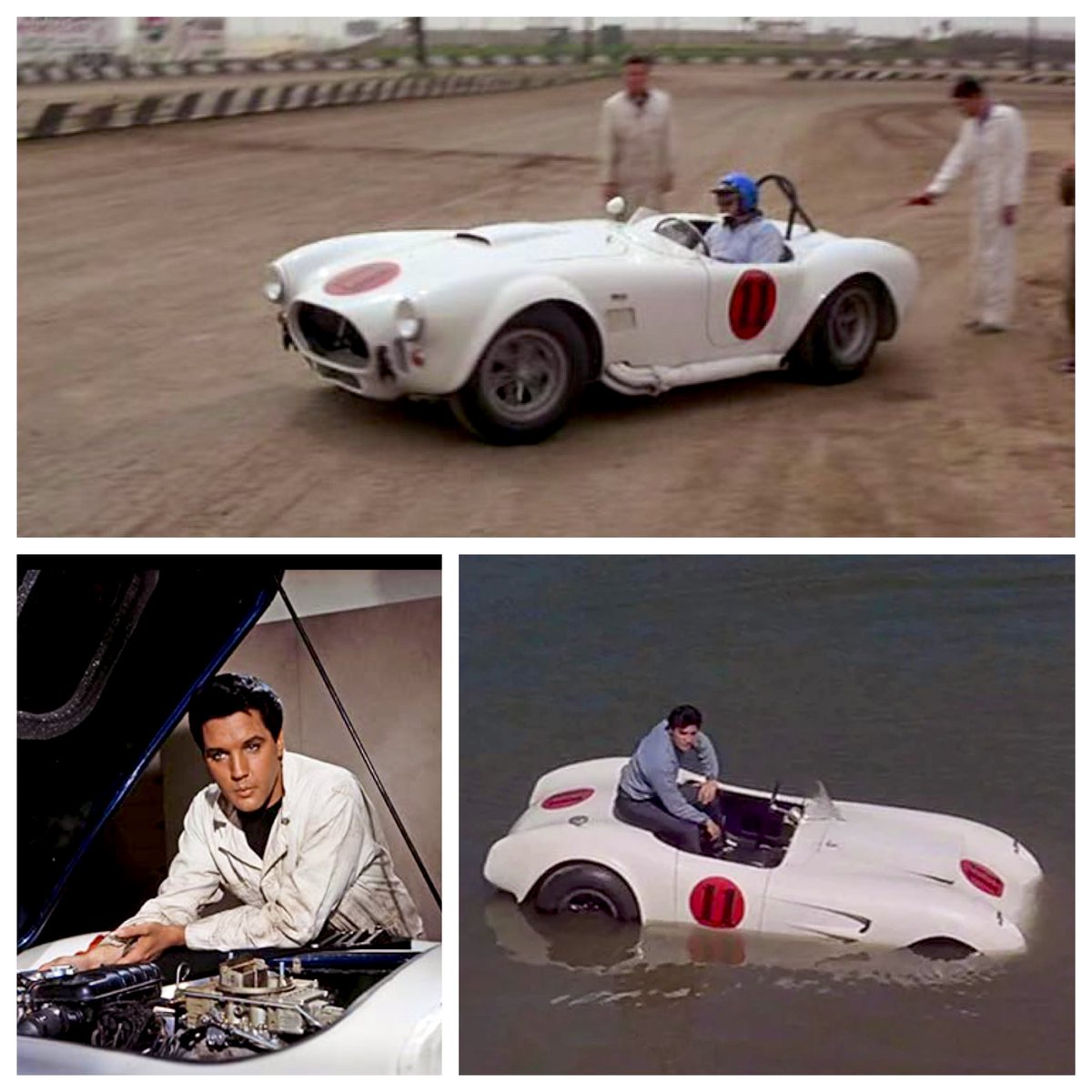 #OnThisDay in 1966, The Elvis Presley movie Spinout premiered in Los Angeles, California.

📷 Stunt double blooper: When Elvis crashed his Shelby Cobra 427 (CSX 3012) in the film, it miraculously morphed into a Mistral bodied Austin-Healey.

#ElvisPresley #TheKing @TupeloBlues