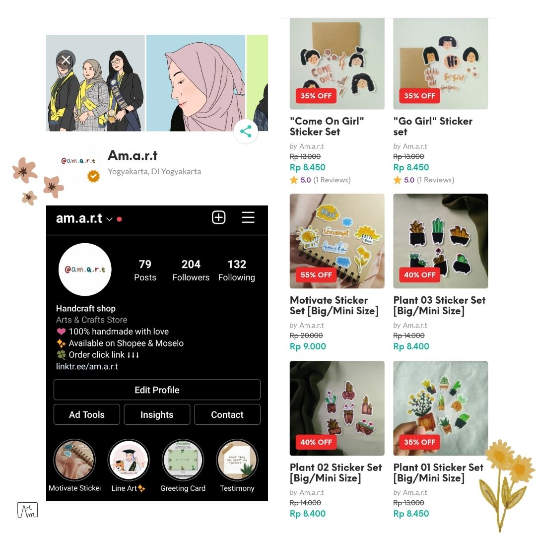 sramld's tweet image. Bener bangeet, banyak promo di Moselo ditambah lagi ada diskon! Ada stiker ada kartu ucapan juga, udah ada amplopnya juga✨

Instagram.com/am.a.r.t ✨