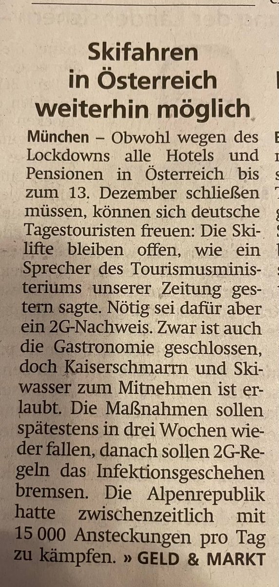 Lockdown light in Österreich. Schifoan ist halt dös leiwandste.