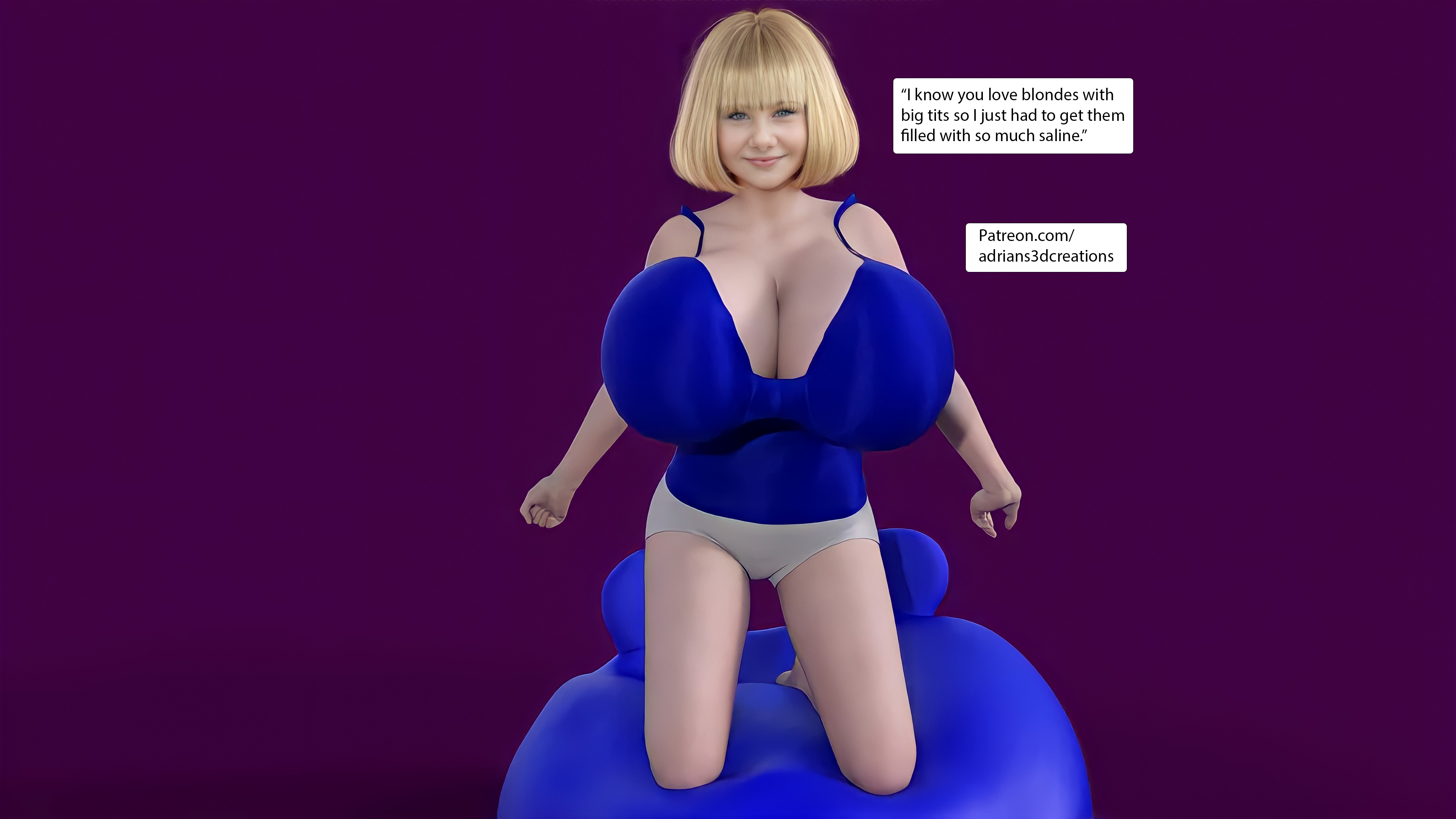 Adrians3DCreations on X:  When your GF wants to  surprise you with bigger boobs! more on my Patreon soon but you can get a  2nd image for free on here if this