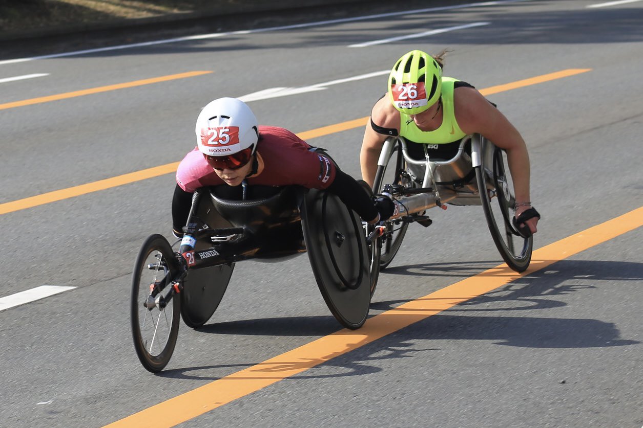 ฅʕ ʔ 大分車いすマラソン大会 女性選手の激走 選手たちは天気が良すぎて暑かったはず 車いすマラソン大会 太陽の家 T Co E6vsdzgler Twitter