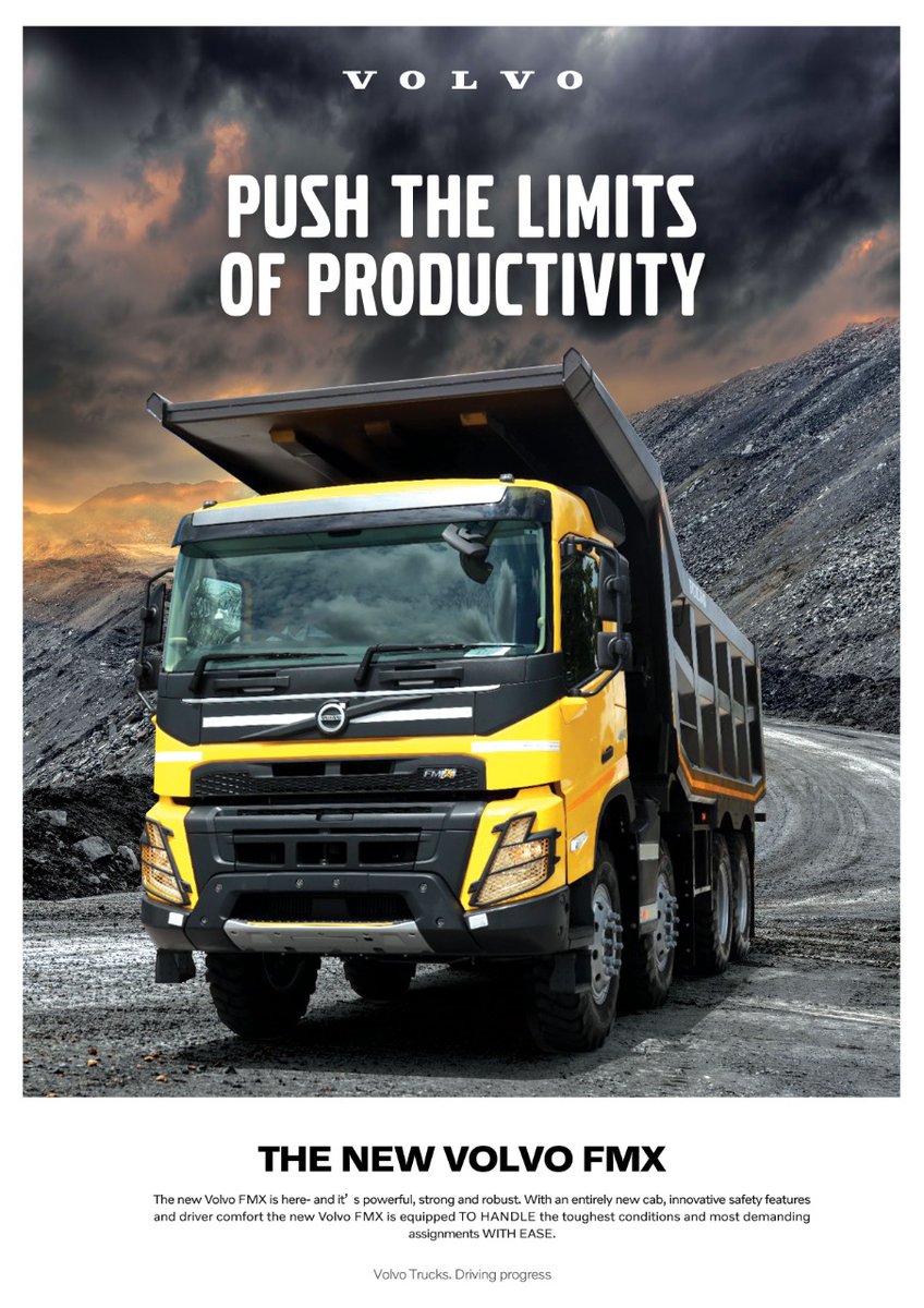 VolvoTrucksIN's tweet photo. Introducing the new Volvo FMX- the truck that’s built for tomorrow’s challenges. #VolvoTrucksIndia #NewVolvoFMX #DrivingProgres https://t.co/dZRKrsvfMc