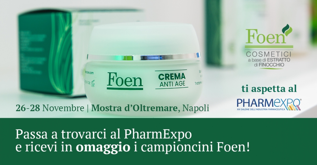 CosmeticiFoen's tweet photo. Dal 26 al 28 Novembre ti aspettiamo al #PharmExpo! 💚 Vieni a trovarci al nostro stand n.638 (PAD. 6) e ricevi subito degli esclusivi omaggi a marchio #Foen, per toccare con mano la qualità dei nostri cosmetici naturali a base di estratti di finocchio! https://t.co/VLybeGLD6a