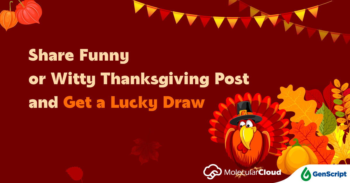 #Thanksgiving is a special time of the year for us to express our gratitude. If you don't know what to say, why not share a few #funny or #witty Thanksgiving posts . Share funny or witty Thanksgiving posts and win a chance to open the #LUCKY #box! 🥳🥳🥳
molecularcloud.org/thanksgiving.h…