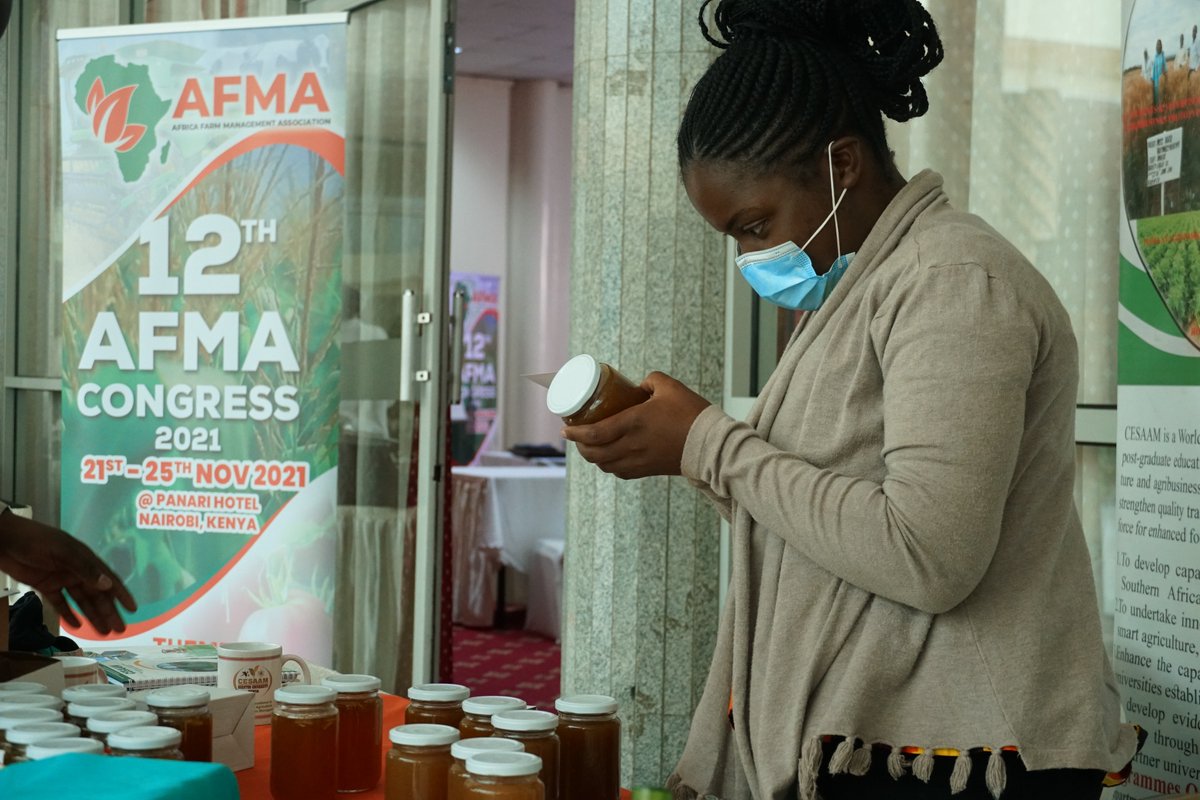 CESAAM_EGERTON's tweet photo. CESAAM student show case her innovative products @afma_kenya @egertonunikenya @iucea_info @Ace2Africa #afma_2021 https://t.co/5FPjWlM73K