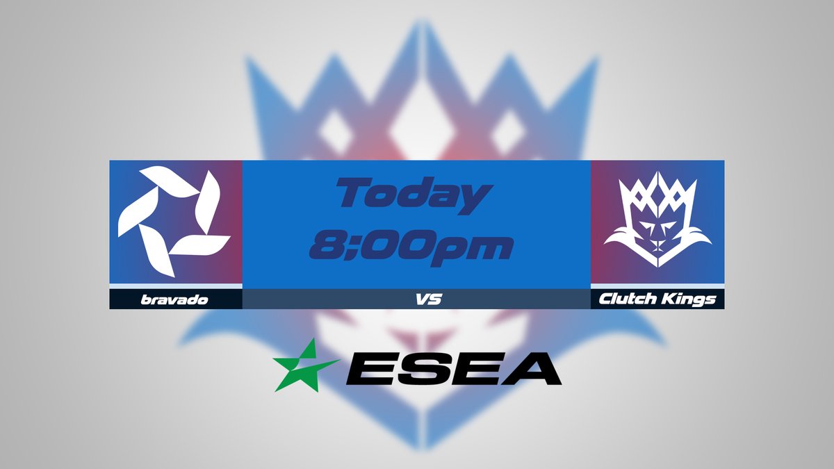 Hello there <a href="/bravadogaming/">Bravado Gaming</a>, We'll see you tonight at 8PM. You picking us up or we going separate cars?

All seriousness our team will be up against the boys in blue tonight on vertigo! Good Luck to both teams

#ClutckKings